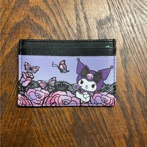 Purple and Black Card Holder with Character Design